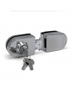 CERRADURA 103 PARA VIDRIO CROMO