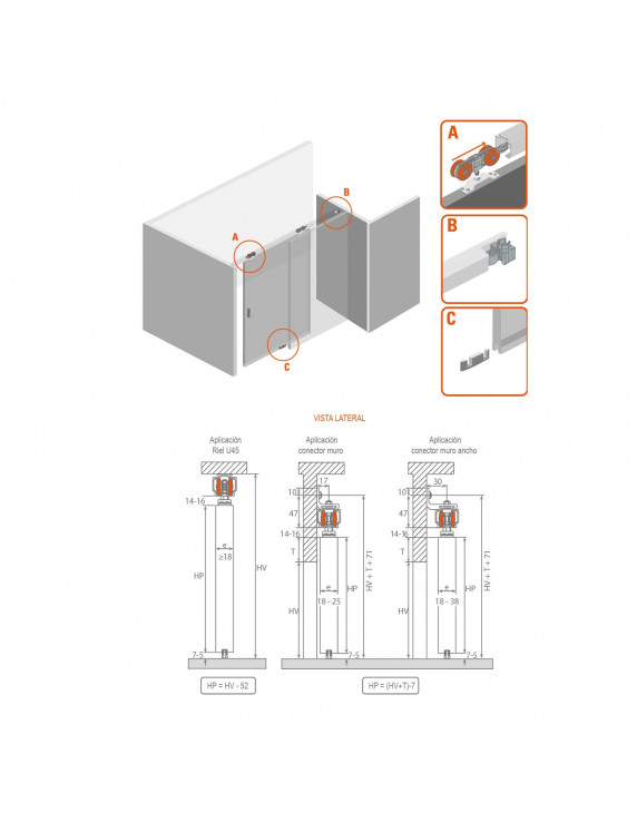 SISTEMA COLGANTE DN50