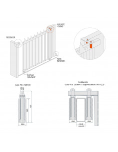 GUIA ROLLER 40X120MM 2