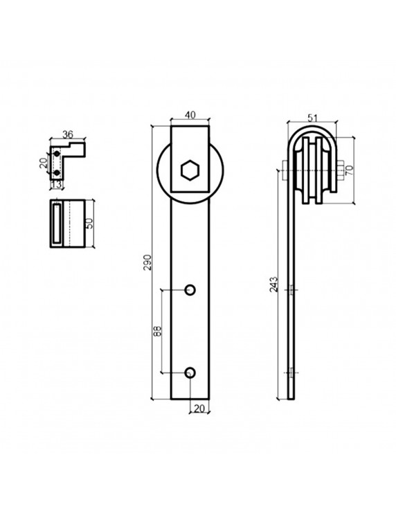 SET PUERTA CORREDERA PARCHE (GRANERO) H-A01...