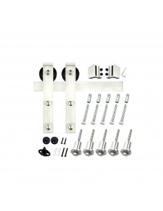 SET PUERTA CORREDERA PARCHE (GRANERO) H-A01 MADERA INOX
