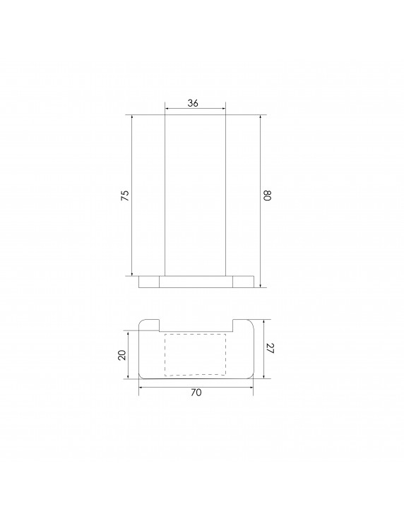 PERCHA DOBLE 6101 INOX