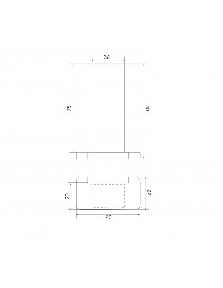 PERCHA DOBLE 6101 INOX