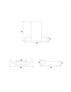 PERCHA DOBLE 6114 CROMO 2