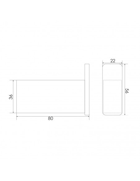 PERCHA SIMPLE 6101 INOX
