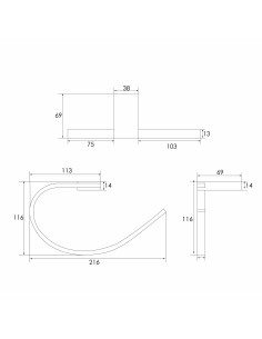 TOALLERO ARGOLLA 6114 CROMO 2