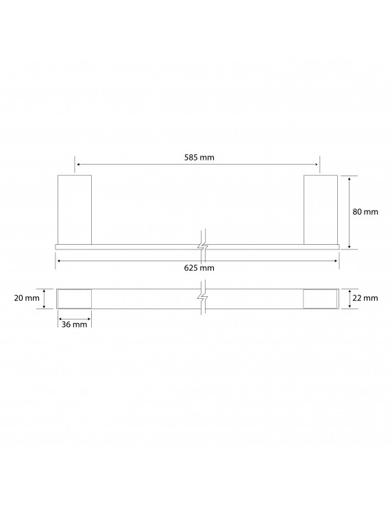 TOALLERO BARRA 6101 60CM INOX