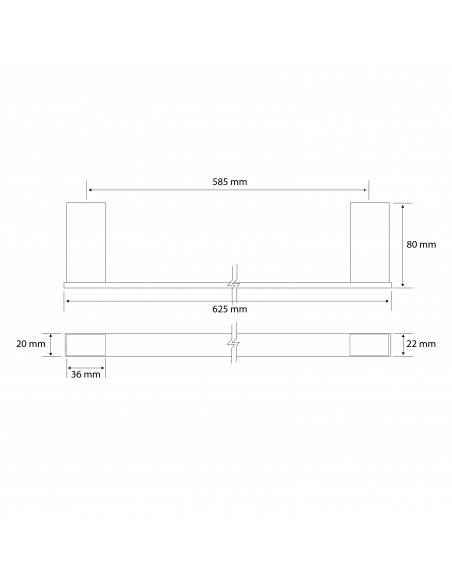 TOALLERO BARRA 6101 60CM INOX