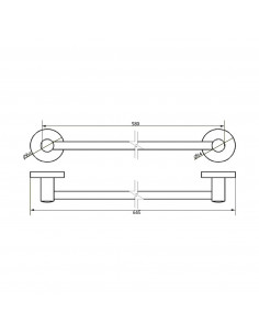 TOALLERO BARRA 6122 60 CM CROMO 2