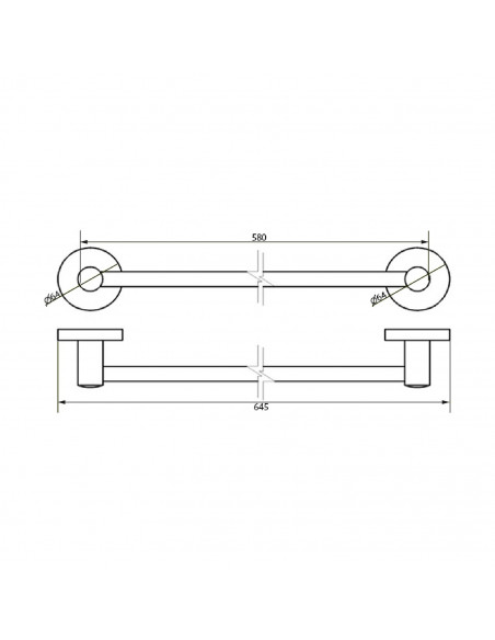 TOALLERO BARRA 6122 60 CM CROMO