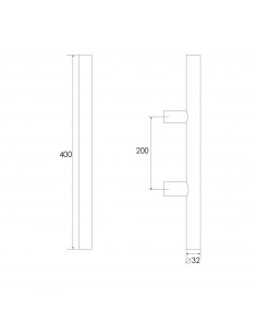 MANILLON 205-B 32X400MM SIMPLE  INOX 2