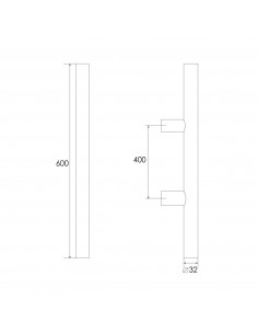 MANILLON 205-B 32X600MM SIMPLE INOX 2