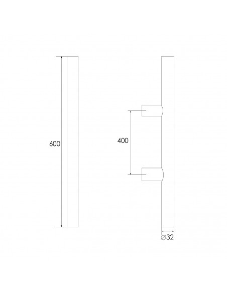 MANILLON 205-B 32X600MM SIMPLE INOX