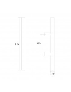 MANILLON 205-B SINGLE 32X480X840MM INOX 2