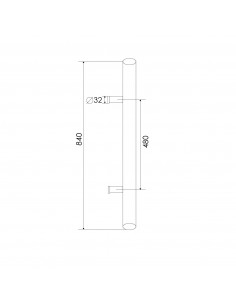 MANILLON 240 840MM PUERTA VIDRIO INOX 2