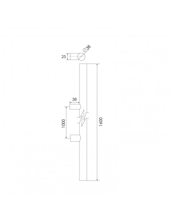 MANILLON 240 38X1600MM INOX