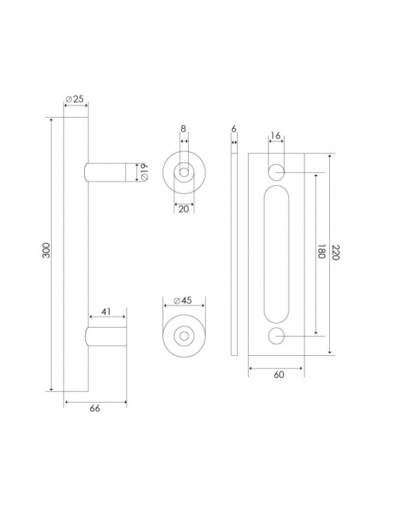 MANILLON DOBLE DL-001 MANILLA/ASA  PARA PTA MADERA