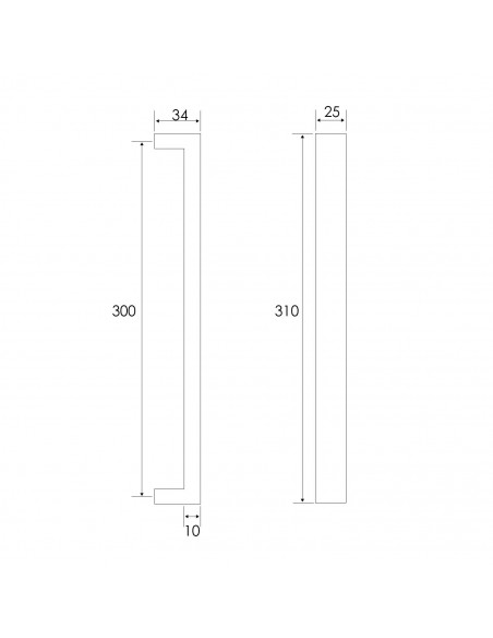 MANILLON SINGLE 11A 300X34MM PTA. MADERA