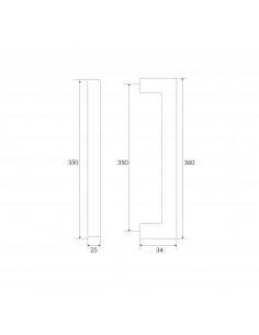 MANILLON SINGLE 11B 350X34MM PTA. MADERA 2