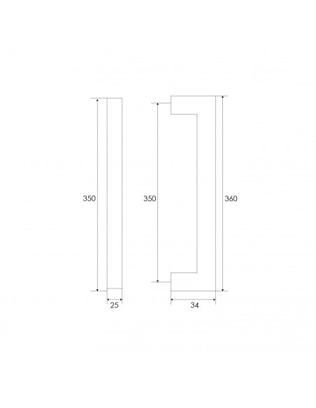 MANILLON SINGLE 11B 350X34MM PTA. MADERA