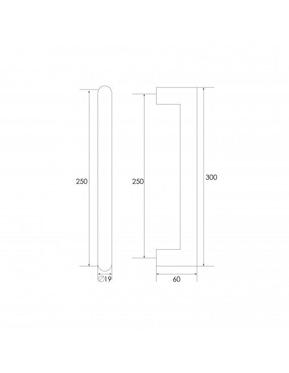 MANILLON SINGLE 209-B 19X250X300MM PTA. MADERA