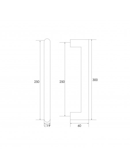 MANILLON SINGLE 209-B 19X250X300MM PTA. MADERA