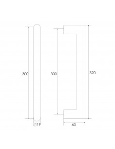 MANILLON SINGLE 209-B 19X300MM PTA. MADERA 2