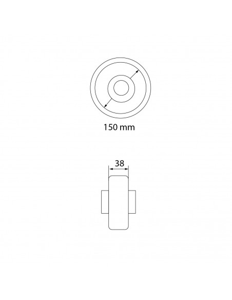 RUEDA 6" GOMA MACIZA 120 KG