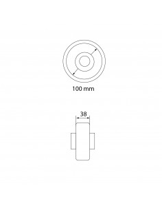 RUEDA 4" GOMA MACIZA 75 KG 2