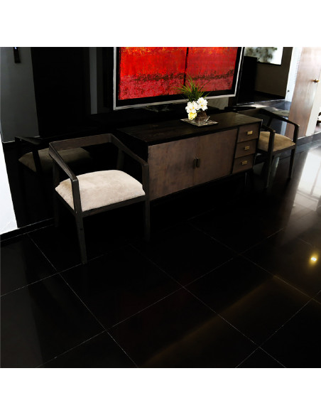 PORCELANATO PULIDO IMPERIA NEGRO 60X60