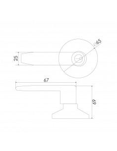 CERRADURA 815 TUB. MANILLA ACCESO ROS/RED. 2