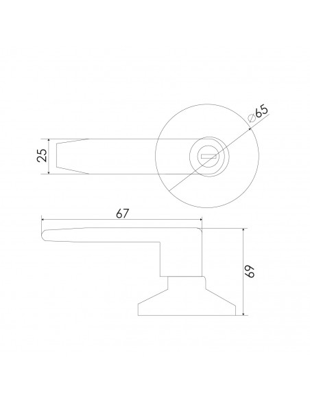 CERRADURA 815 TUB. MANILLA BAÑO US32D ROS/RED.