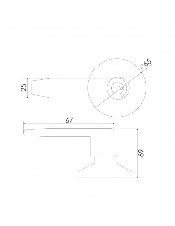 CERRADURA 815 TUB. MANILLA DOR. US32D ROS/RED