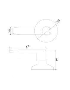 CERRADURA 815 TUB. MANILLA S/PASO ROS/RED. 2