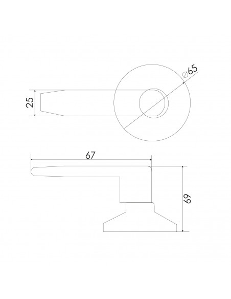 CERRADURA 815 TUB. MANILLA S/PASO ROS/RED.