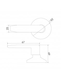 CERRADURA 815 TUB. MANILLA S/PASO US32D ROS/RED. 2