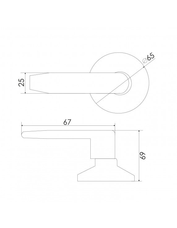 CERRADURA 815 TUB. MANILLA S/PASO US32D ROS/RED.