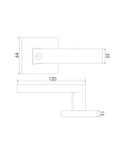 CERRADURA 1803 TUBULAR MANILLA BAÑO NG 2