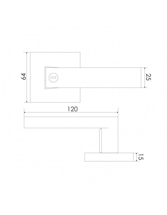 CERRADURA 1803 TUBULAR MANILLA BAÑO NS