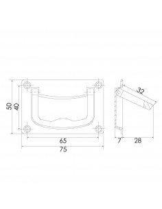 ASA 06320Z MARINA EMBUT. 75X50MM BRONCE 2