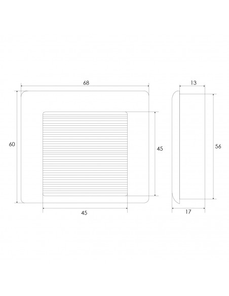 ASA 15203Z CUADRADA 68X60MM