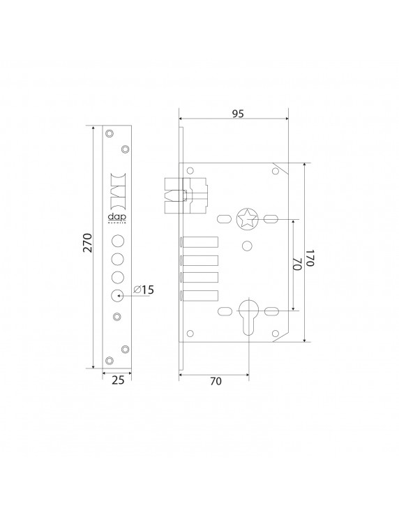 CERRADURA SEGURIDAD MULTIPLE DAP 8560