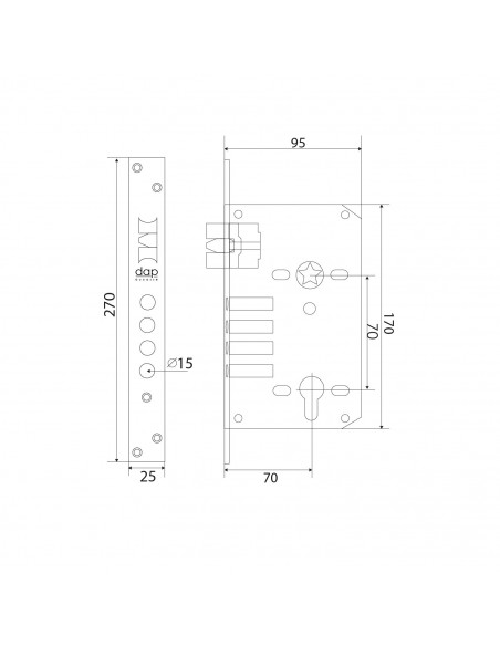 CERRADURA SEGURIDAD MULTIPLE DAP 8560