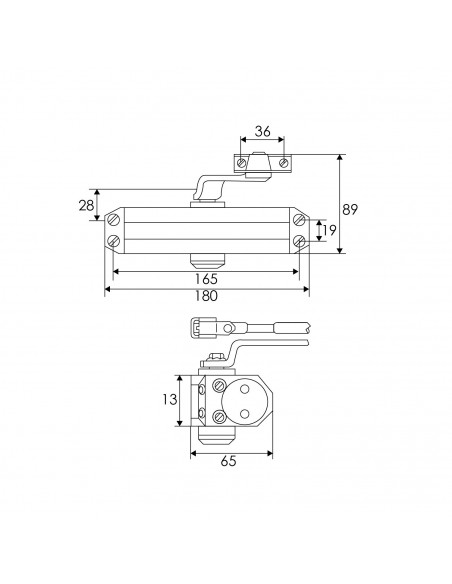 CIERRAPUERTA MA200/2 PLATA