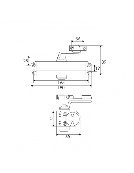 CIERRAPUERTA MA200/3 PLATA