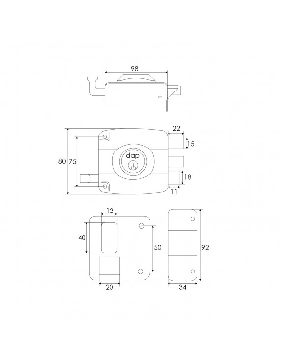 CERRADURA PARCHE 125 NG