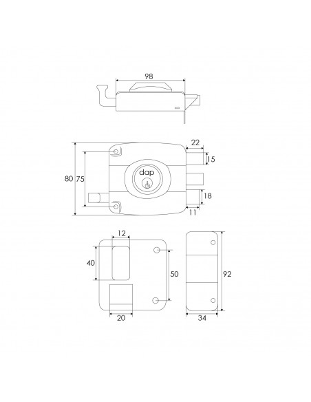 CERRADURA PARCHE 125 NG