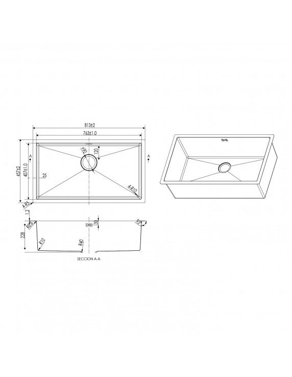 LAVAPLATO B/C 1 CUBA 902003 C/DESAGUE Y SIFON