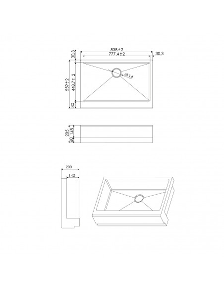 LAVAPLATO B/C 1 CUBA 957022 C/DESAGUE Y SIFON NEGRO