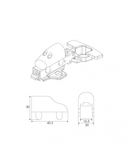 MINI FARO LED PARA BISAGRA MUEBLE